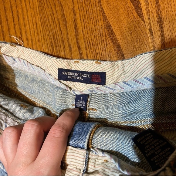 Y2K American Eagle Outfitters Ruffle Distressed Mini Skirt Size 8 - Picture 2 of 5